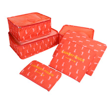 6 PC TRAVEL LUGGAGE STORAGE CUBES