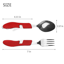 4 IN 1  STAINLESS STEEL FOLDABLE FORK/SPOON