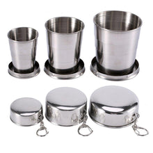 S/M/L STAINLESS STEEL COLLAPSIBLE FOLDING CUP
