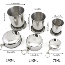 S/M/L STAINLESS STEEL COLLAPSIBLE FOLDING CUP