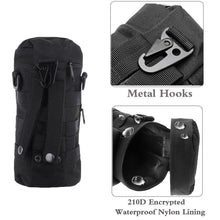MOLLE ZIPPERED MULTI POCKET WATER BOTTLE POUCH