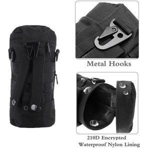 MOLLE ZIPPERED MULTI POCKET WATER BOTTLE POUCH