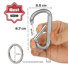 10 PCS D-RING ALUMINIUM CARBINER SET