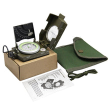 Professional Lensatic Sighting Metal Compass with Inclinometer and Carrying Pouch - Gear Consumer