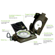 Professional Lensatic Sighting Metal Compass with Inclinometer and Carrying Pouch - Gear Consumer