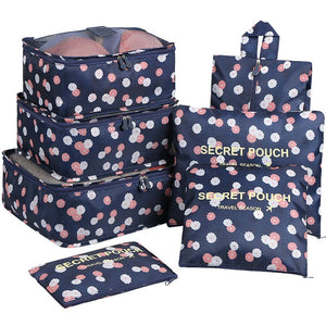 6 PC TRAVEL LUGGAGE STORAGE CUBES