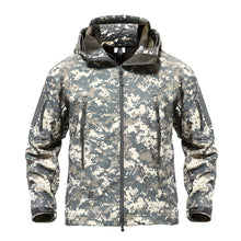 TACTICAL SOFTSHELL FLEECE HOODED JACKET/COAT