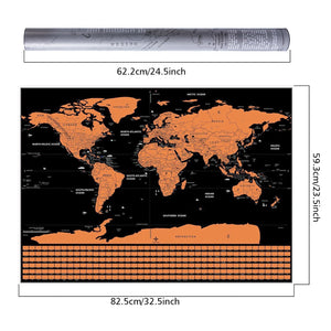 GLOBETROTTER SCRATCHABLE WORLD MAP - DELUXE EDITION