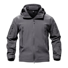 TACTICAL SOFTSHELL FLEECE HOODED JACKET/COAT