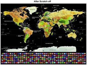 GLOBETROTTER SCRATCHABLE WORLD MAP - DELUXE EDITION