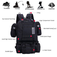 50L MOLLE DETACHABLE TACTICAL BACKPACK