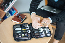 WATER RESISTANT ELECTRONIC ORGANIZER BAG
