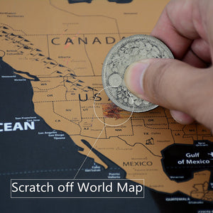 GLOBETROTTER SCRATCHABLE WORLD MAP - DELUXE EDITION