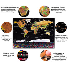 GLOBETROTTER SCRATCHABLE WORLD MAP - DELUXE EDITION