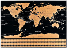 GLOBETROTTER SCRATCHABLE WORLD MAP - DELUXE EDITION