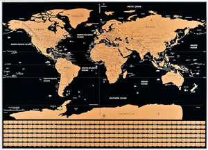 GLOBETROTTER SCRATCHABLE WORLD MAP - DELUXE EDITION
