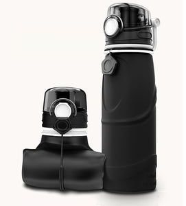 750ML COLLAPSIBLE BPA FREE SILICONE WATER BOTTLE (FDA APPROVED)