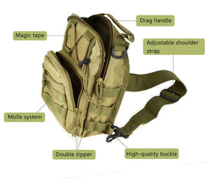 600D MILITARY STYLE SHOULDER SLING BACKPACK