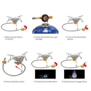 Mini 3000W Camping Fordable Gas Stove - Gear Consumer