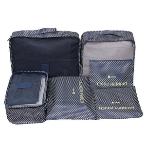 6 PC TRAVEL LUGGAGE STORAGE CUBES