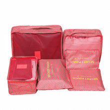 6 PC TRAVEL LUGGAGE STORAGE CUBES