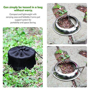 Lightweight Portable Stainless Steel Outdoor Wood/Alcohol Stove - Gear Consumer