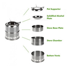 Lightweight Portable Stainless Steel Outdoor Wood/Alcohol Stove - Gear Consumer
