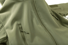 TACTICAL SOFTSHELL FLEECE HOODED JACKET/COAT