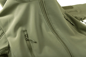 TACTICAL SOFTSHELL FLEECE HOODED JACKET/COAT