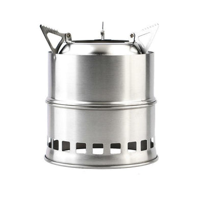 Lightweight Portable Stainless Steel Outdoor Wood/Alcohol Stove - Gear Consumer
