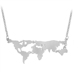 3 Colors World Map Pendant Necklace *GREAT GIFT* - Gear Consumer