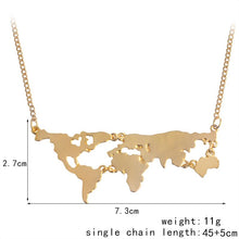 3 Colors World Map Pendant Necklace *GREAT GIFT* - Gear Consumer