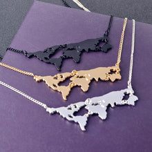 3 Colors World Map Pendant Necklace *GREAT GIFT* - Gear Consumer