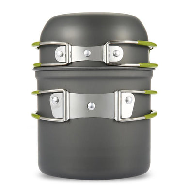 Lightweight Hiking/Backpacking/Camping Pot & Pan Cookware (2 PC/SET) - Gear Consumer