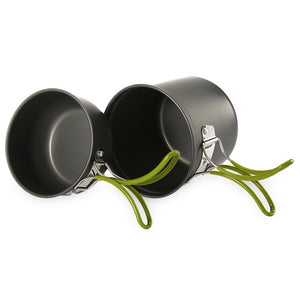 Lightweight Hiking/Backpacking/Camping Pot & Pan Cookware (2 PC/SET) - Gear Consumer