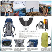 70L INTERNAL FRAME LONG DISTANCE BACKPACK *WITH RAIN COVER*
