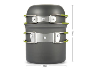 Lightweight Hiking/Backpacking/Camping Pot & Pan Cookware (2 PC/SET) - Gear Consumer