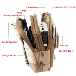 Outdoor Camping Climbing Bag Tactical Military Molle Hip Waist Belt  Wallet Pouch Purse Phone Case for iPhone 7 for Samsung - Gear Consumer