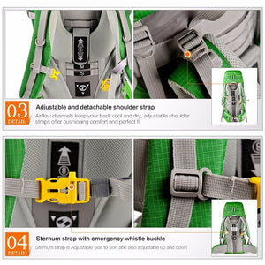60L INTERNAL FRAME BACKPACK *RAIN COVER INCLUDED*