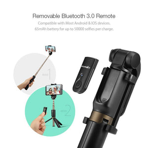 BlitzWolf 3 in 1 Wireless Bluetooth Selfie Stick & Tripod - Gear Consumer
