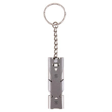 Double Pipe 150 Decibel Stainless Steel Survival Keychain Whistle - Gear Consumer
