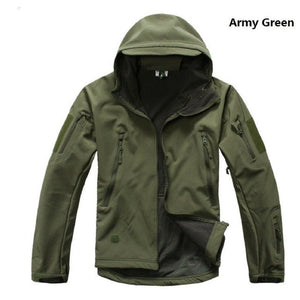TACTICAL SOFTSHELL FLEECE HOODED JACKET/COAT