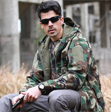 TACTICAL SOFTSHELL FLEECE HOODED JACKET/COAT