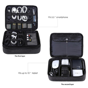 LAYERED TABLET AND ELECTRONICS ORGANIZER ACCESSORIES BAG - Gear Consumer
