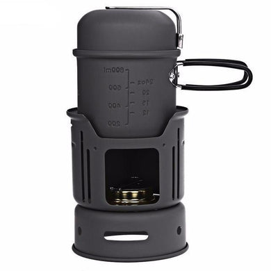 PORTABLE 7PC CAMPING STOVE COOKWARE KIT - Gear Consumer
