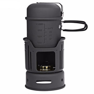 PORTABLE 7PC CAMPING STOVE COOKWARE KIT - Gear Consumer