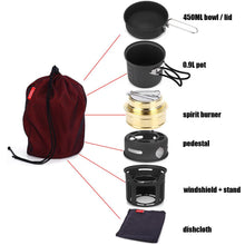 PORTABLE 7PC CAMPING STOVE COOKWARE KIT - Gear Consumer