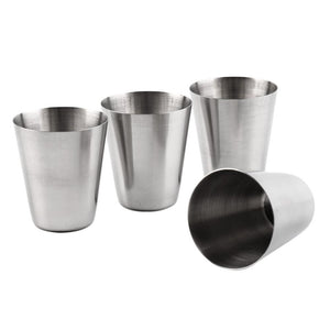 1 Set of 4 Stainless Steel Mug Camping Cups - Gear Consumer