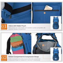 40L INTERNAL FRAME OUTDOOR BACKPACK *WITH RAIN COVER*