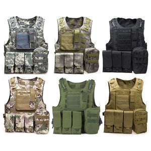 Tactical Hunting Vest with Molle Straps & Plate Carrier (7 Colors) - Gear Consumer